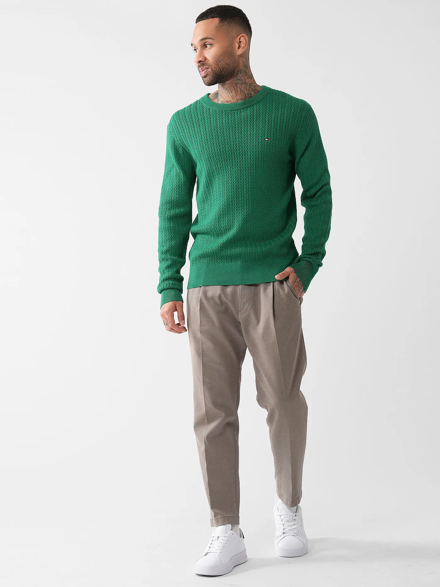 TOMMY HILFIGER | Pullover | grün